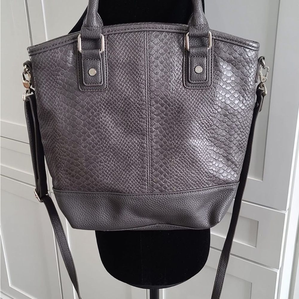 Jewell Elegant Gray Textured Women's Tote Bag